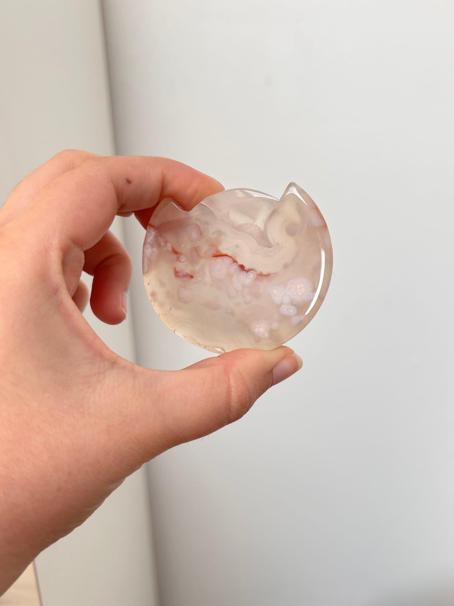 Flower Agate Cat Bowl