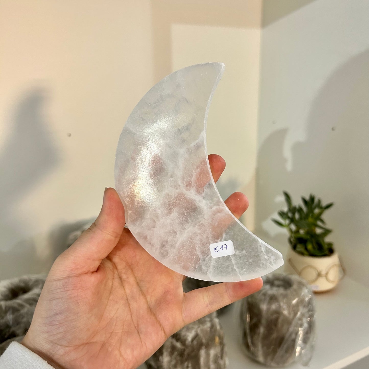 Selenite Moon Plate