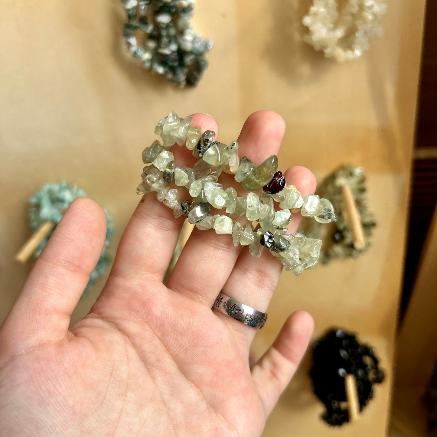 Prehnite Chip Bracelet