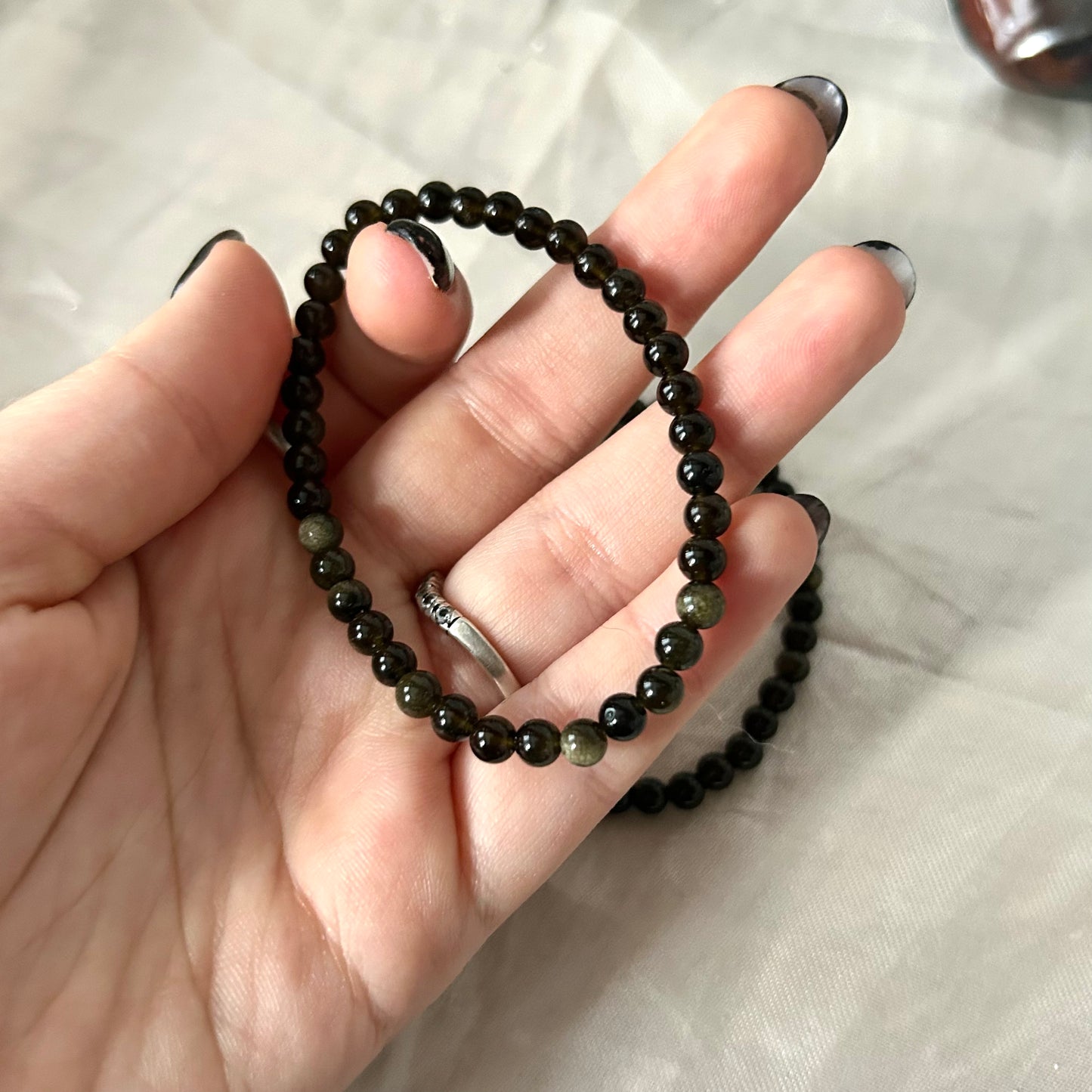 Gouden Obsidiaan Armband
