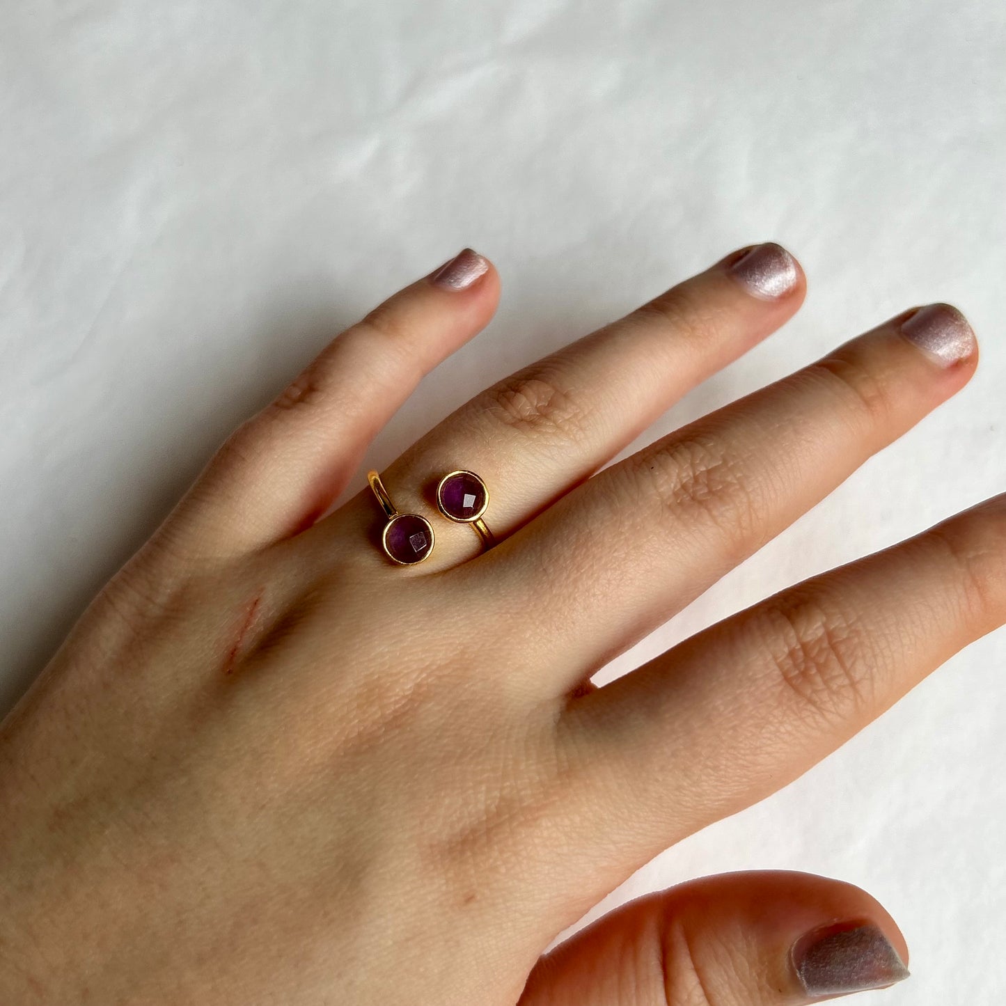 Amethyst Double Ring
