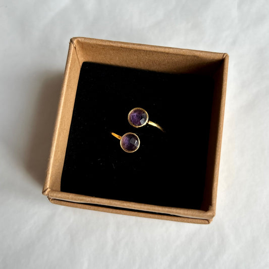 Amethyst Double Ring