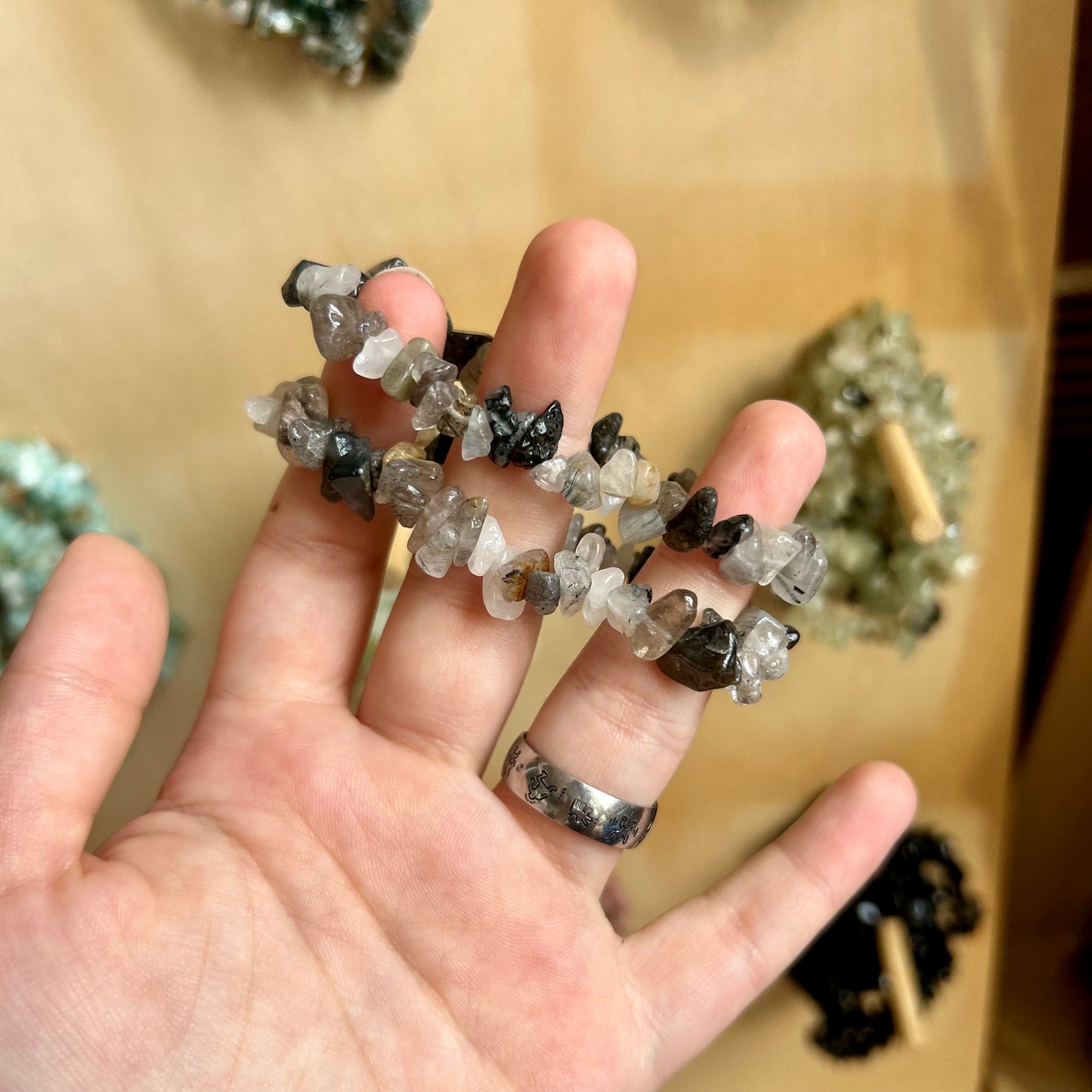 Tourmaline Quartz Chip Bracelet