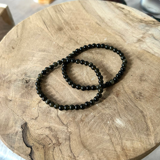 Gouden Obsidiaan Armband