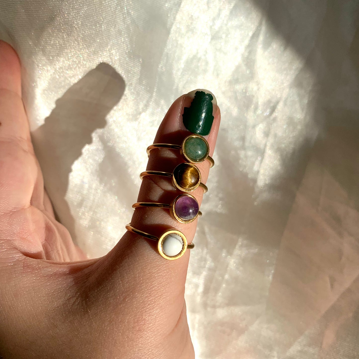 Gold Rings - Choose your crystal!